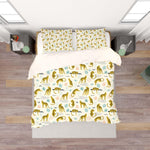 3D Leopard Plants White Quilt Cover Set Bedding Set Pillowcases 212- Jess Art Decoration