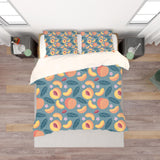 3D Green Floral Leaves Peach Quilt Cover Set Bedding Set Pillowcases 199- Jess Art Decoration
