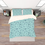 3D Blue Shark Whale Octopus Jellyfish Shrimp Quilt Cover Set Bedding Set Pillowcases 97- Jess Art Decoration