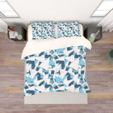 3D Blue Geometric Quilt Cover Set Bedding Set Pillowcases 208- Jess Art Decoration