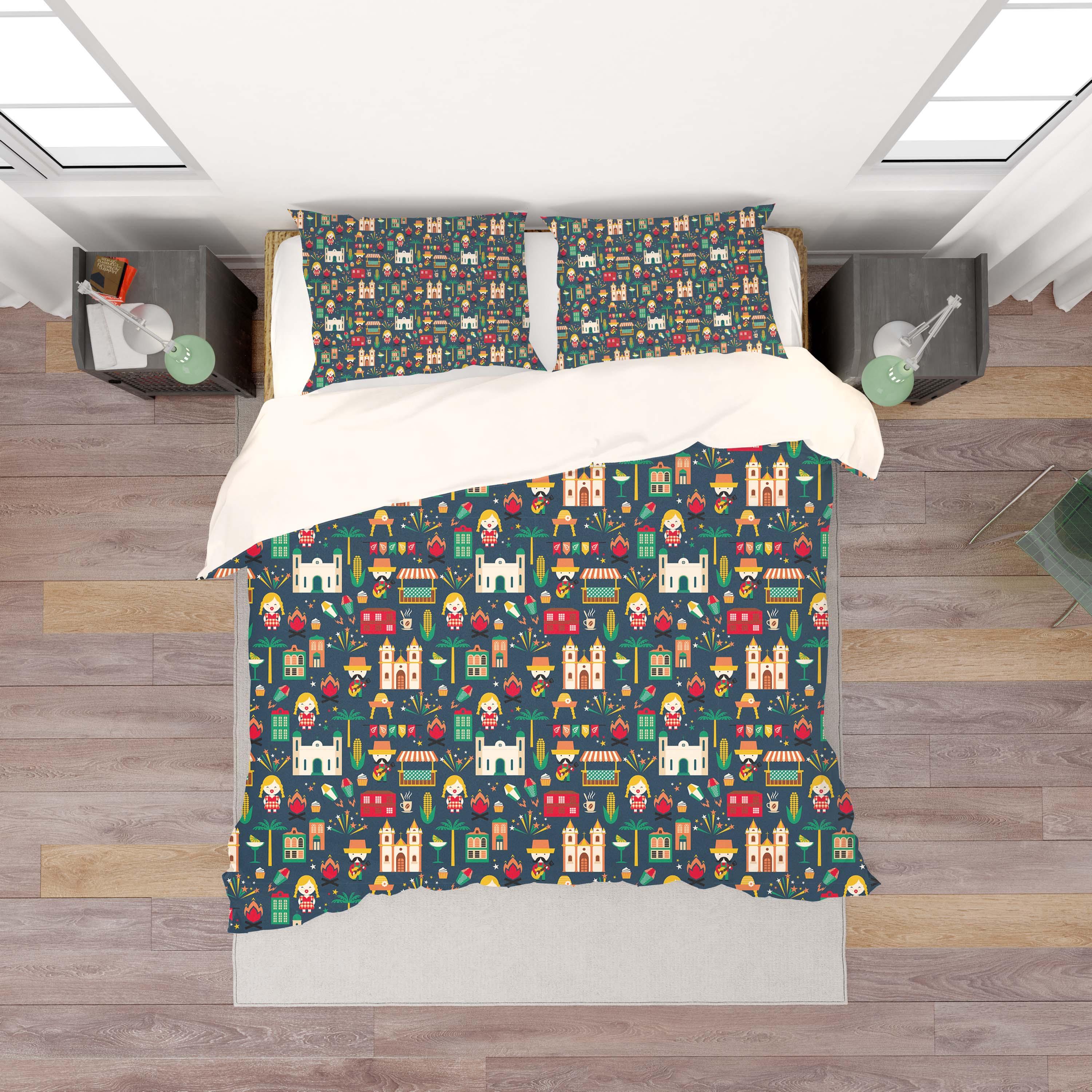 3D Black Floral Corn Tree Rocket Castle Stall Drink Quilt Cover Set Bedding Set Pillowcases 117- Jess Art Decoration