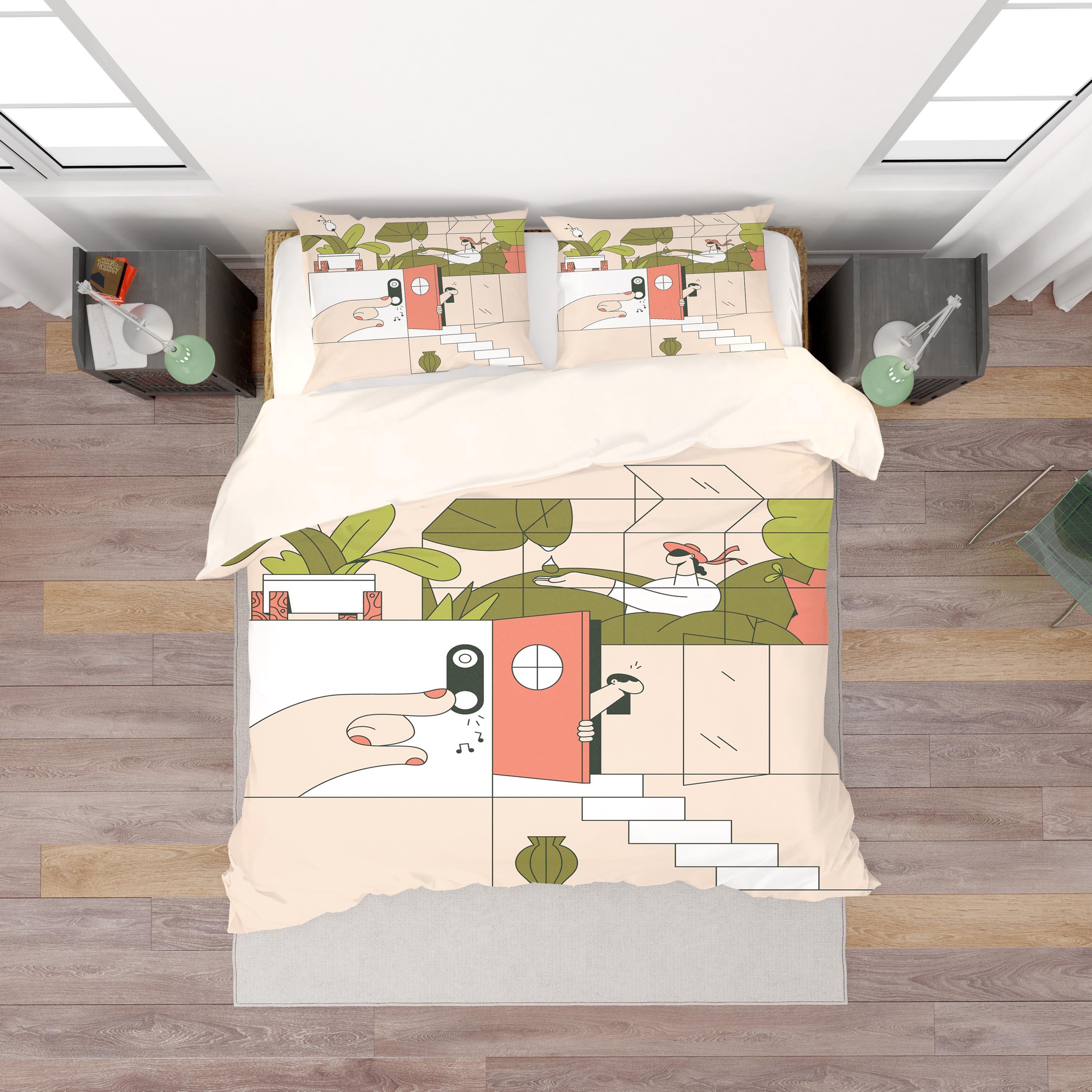 3D Color Cartoon Stairway Quilt Cover Set Bedding Set Pillowcases  35- Jess Art Decoration