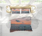 3D Water Surface Trees Sunset Quilt Cover Set Bedding Set Pillowcases 59- Jess Art Decoration