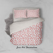 3D White Red Circle Quilt Cover Set Bedding Set Pillowcases 11- Jess Art Decoration