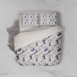 3D White Floral Leaves Quilt Cover Set Bedding Set Pillowcases 179- Jess Art Decoration