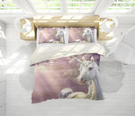 3D Pink Unicorn Quilt Cover Set Bedding Set Pillowcases 115- Jess Art Decoration