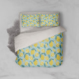 3D Blue Yellow Lemon Quilt Cover Set Bedding Set Pillowcases 215- Jess Art Decoration