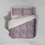 3D Grey Red Smear Quilt Cover Set Bedding Set Pillowcases 163- Jess Art Decoration