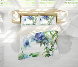 3D Blue Watercolor Floral Quilt Cover Set Bedding Set Pillowcases 112- Jess Art Decoration