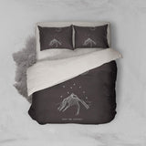 3D Moon Mountain Simple Line Drawing Quilt Cover Set Bedding Set Pillowcases  65- Jess Art Decoration