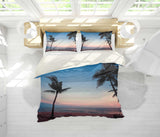3D Sky Beach Sea Coconut Tree Quilt Cover Set Bedding Set Pillowcases 102- Jess Art Decoration