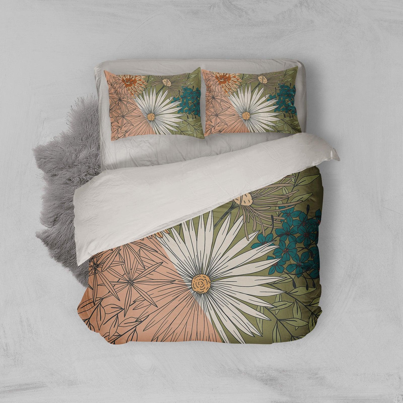 3D White Flowers Quilt Cover Set Bedding Set Pillowcases 77- Jess Art Decoration