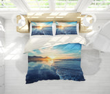 3D Blue Sea Mountains Quilt Cover Set Bedding Set Pillowcases 56- Jess Art Decoration