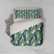 3D Green Tropical Leaves Quilt Cover Set Bedding Set Pillowcases 220- Jess Art Decoration