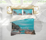 3D Blue Sea Bridge Forest Quilt Cover Set Bedding Set Pillowcases 62- Jess Art Decoration
