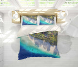 3D Blue Sea Beach Forest Quilt Cover Set Bedding Set Pillowcases 100- Jess Art Decoration