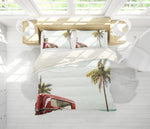 3D Coconut Tree Sea Car Quilt Cover Set Bedding Set Pillowcases 81- Jess Art Decoration