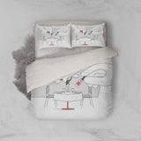 3D Table Wine Glass Quilt Cover Set Bedding Set Pillowcases 136- Jess Art Decoration