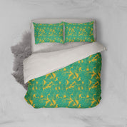 3D Yellow Green Leaves Quilt Cover Set Bedding Set Pillowcases 197- Jess Art Decoration