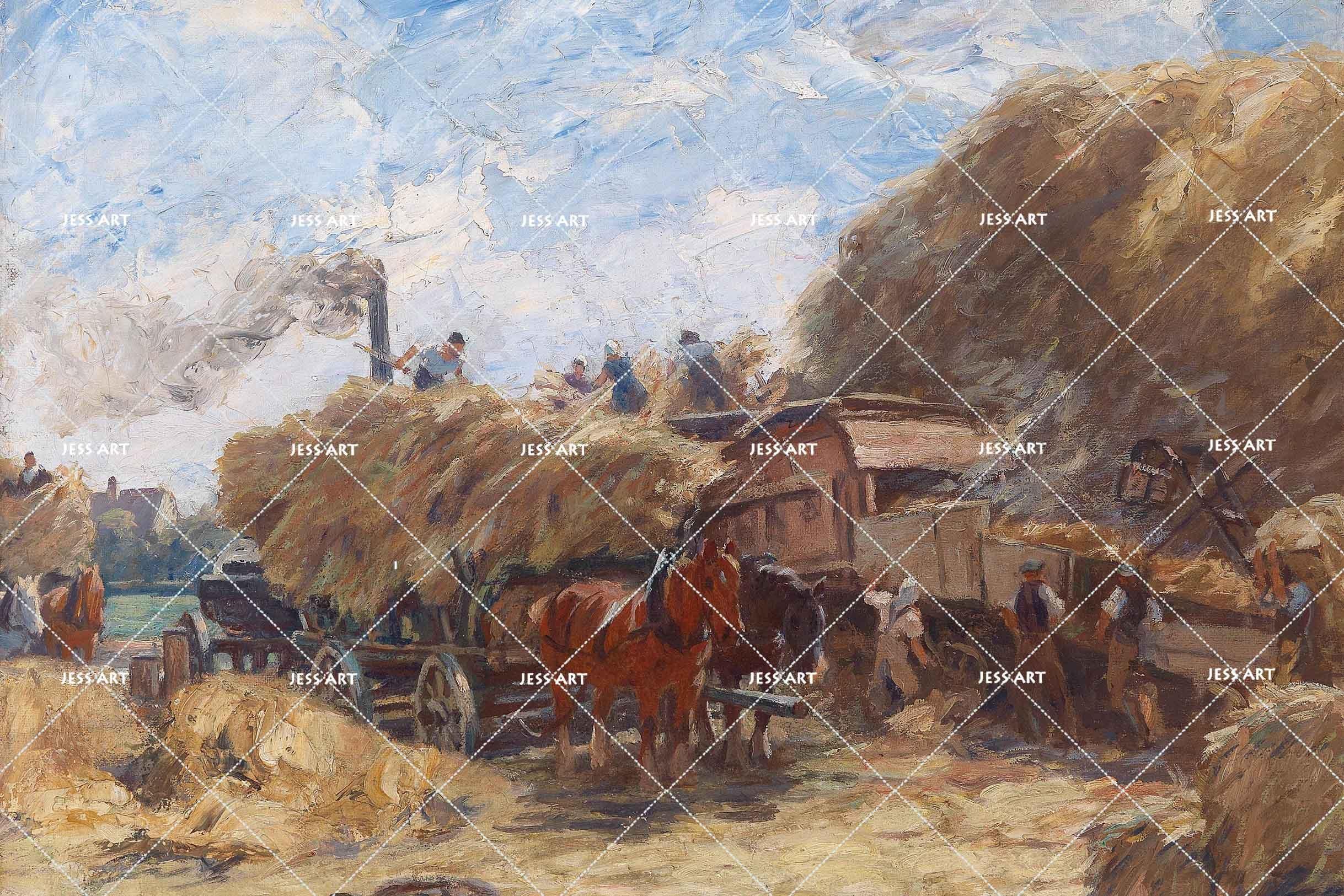 3D Labor Scene Oil Painting Wall Mural Wallpaper 25- Jess Art Decoration