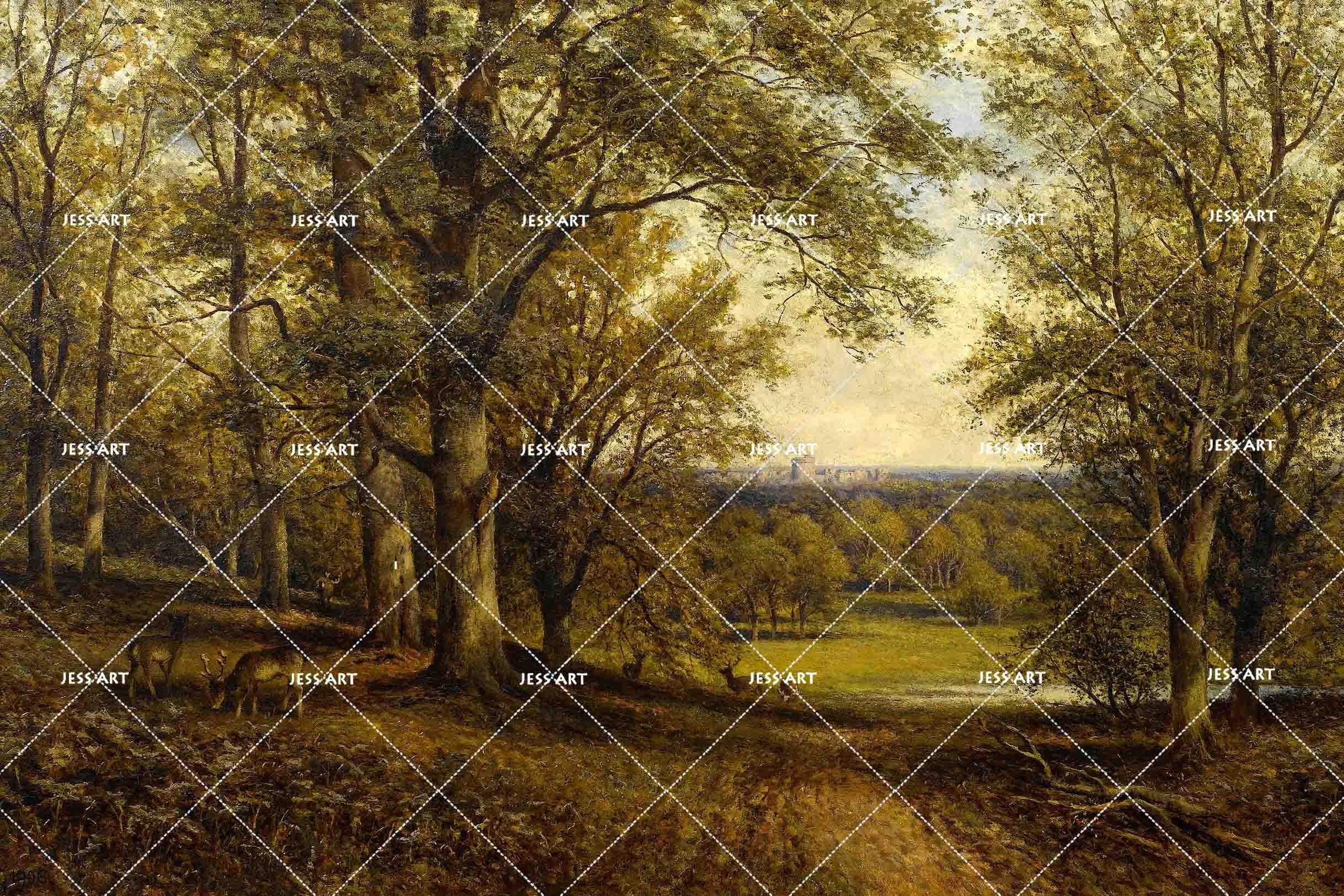 3D Big Tree Oil Painting Wall Mural Wallpaper 40- Jess Art Decoration