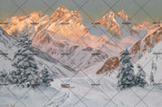3D Snow Mountain Scenery Oil Painting  Wall Mural Wallpaper 65- Jess Art Decoration