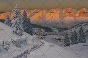 3D Rural Snow Scene Oil Painting  Wall Mural Wallpaper 68- Jess Art Decoration