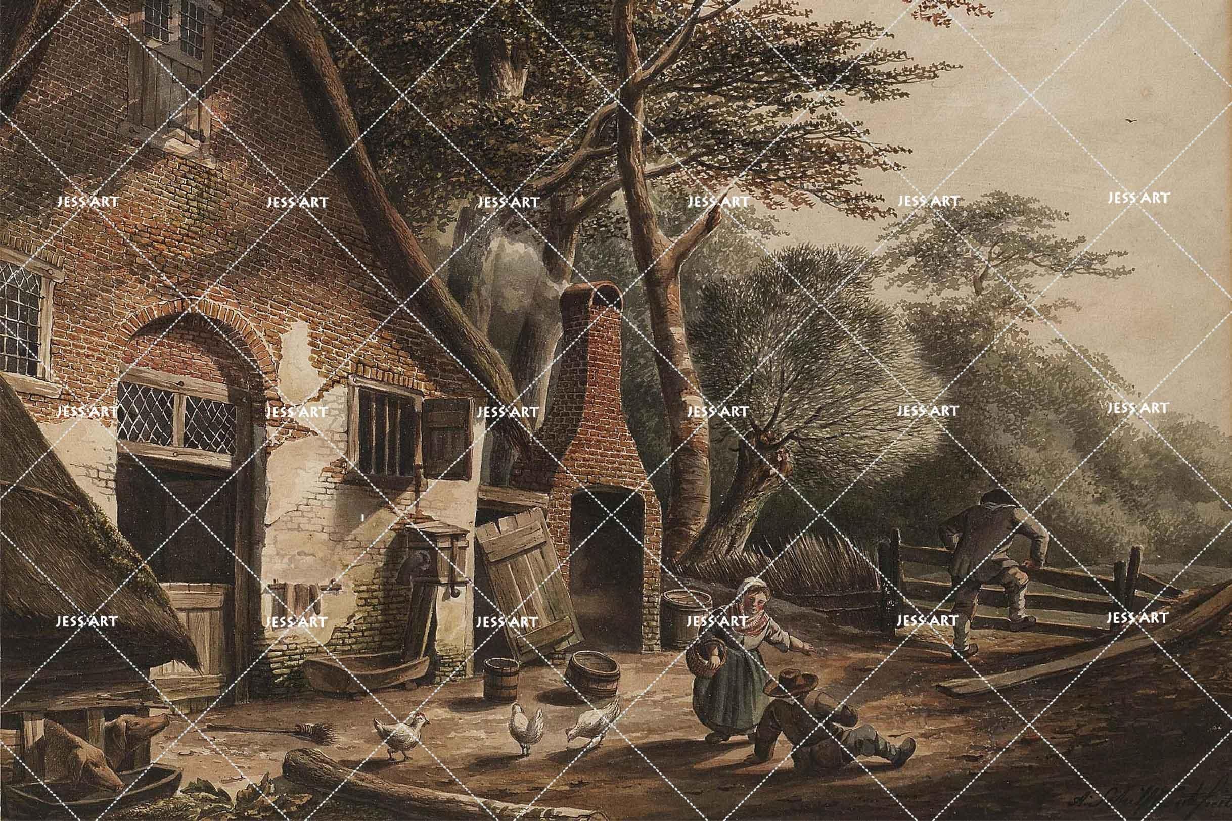 3D European Retro Oil Painting Wall Mural Wallpaper 7- Jess Art Decoration