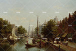 3D Nordic City Canal Oil Painting Wall Mural Wallpaper 17- Jess Art Decoration
