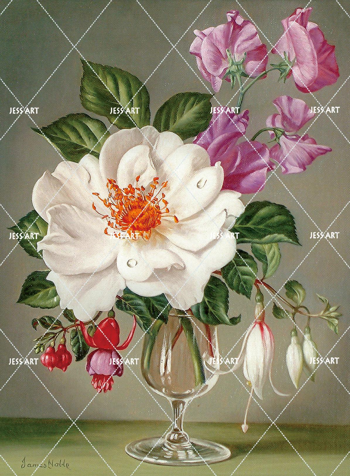 3D flowers vase painting wall mural wallpaper 41- Jess Art Decoration