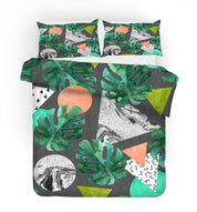 3D Green Leaves Triangle Quilt Cover Set Bedding Set Pillowcases 121- Jess Art Decoration