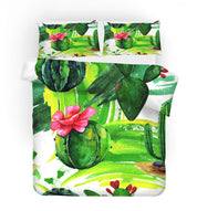 3D Watercolor Green Succulents Quilt Cover Set Bedding Set Pillowcases 125- Jess Art Decoration