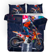3D Extreme Motorcycle Quilt Cover Set Bedding Set Duvet Cover Pillowcases 65- Jess Art Decoration