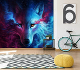 3D blue wolf 062 wall murals- Jess Art Decoration