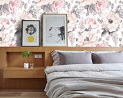 3D Watercolor Pink Flowers  Wall Mural Wallpaper 3- Jess Art Decoration