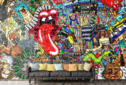 3D Animal Graffiti Effect Wall Mural Wallpaper 26- Jess Art Decoration