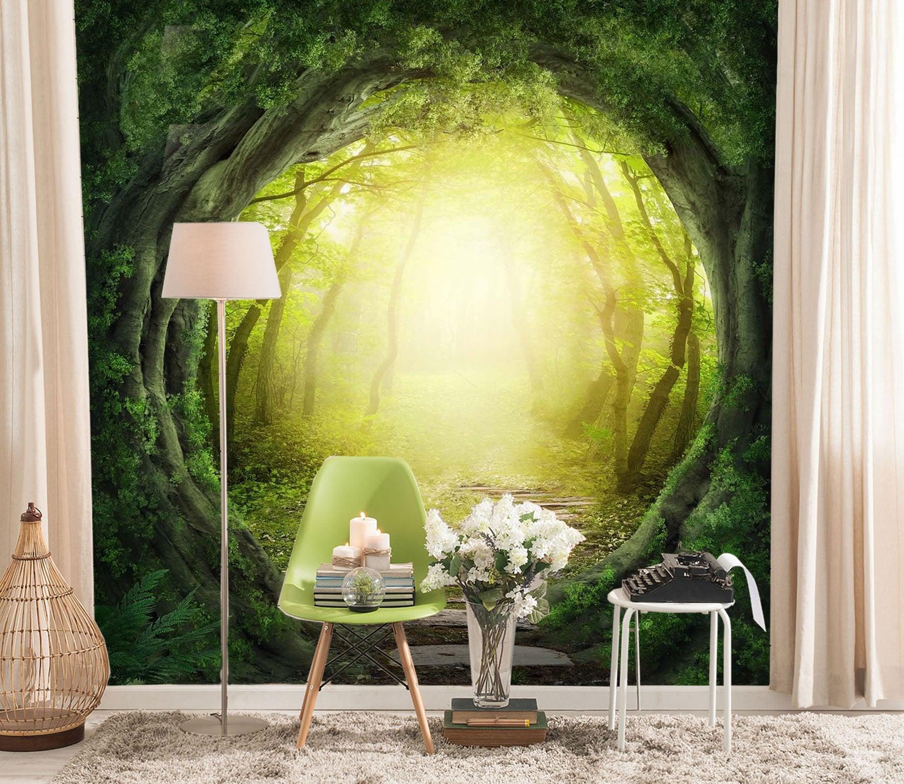 3D tree hole arch 065 wall murals- Jess Art Decoration