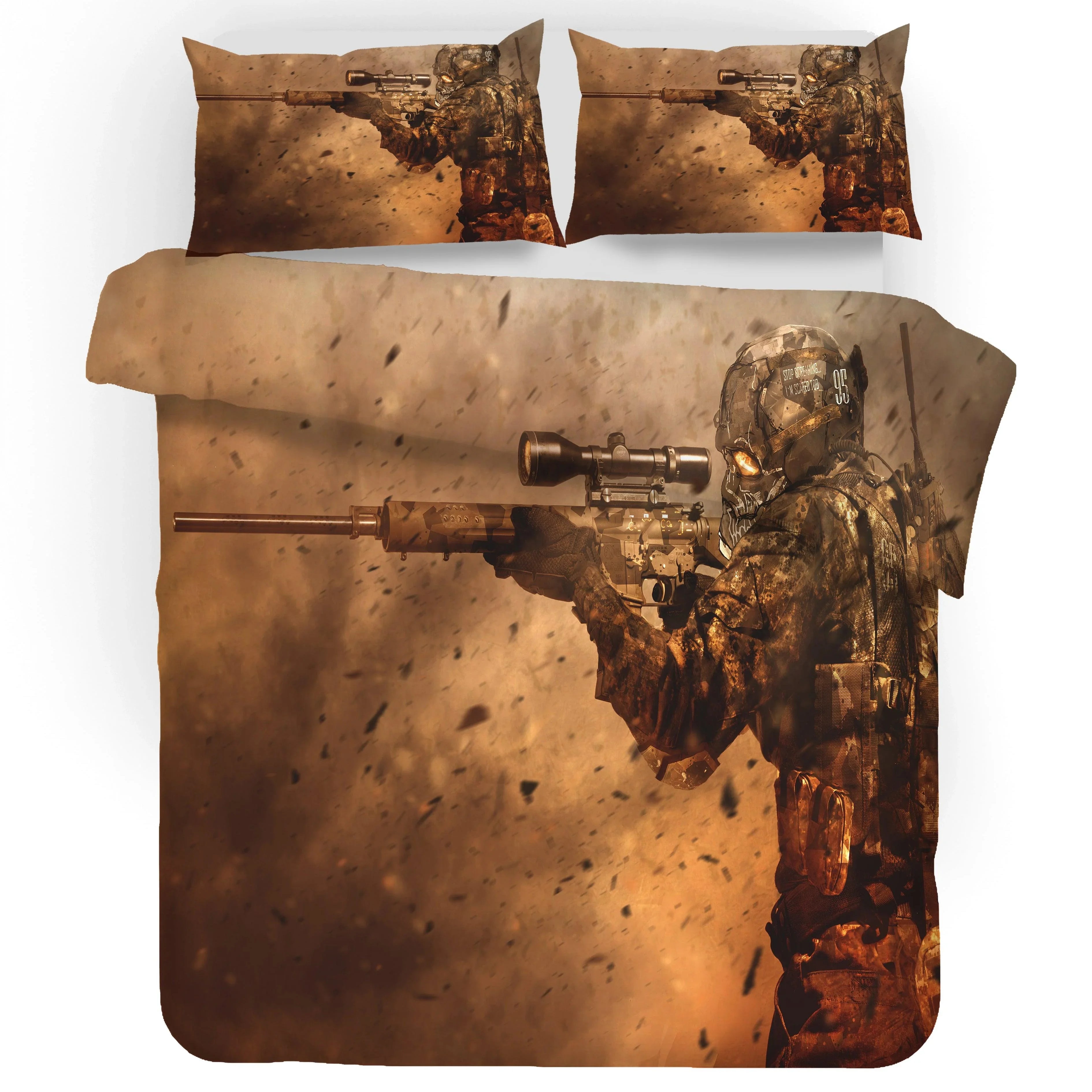 3D Military War Quilt Cover Set Bedding Set Pillowcases 01- Jess Art Decoration