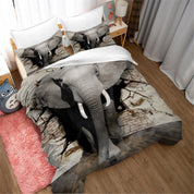 3D Elephant Animal Quilt Cover Set Bedding Set Duvet Cover Pillowcases SF201- Jess Art Decoration