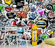 3D trumpet strawberry 122 wall murals- Jess Art Decoration