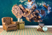 3D blue sea reef island wall mural wallpaper 71- Jess Art Decoration