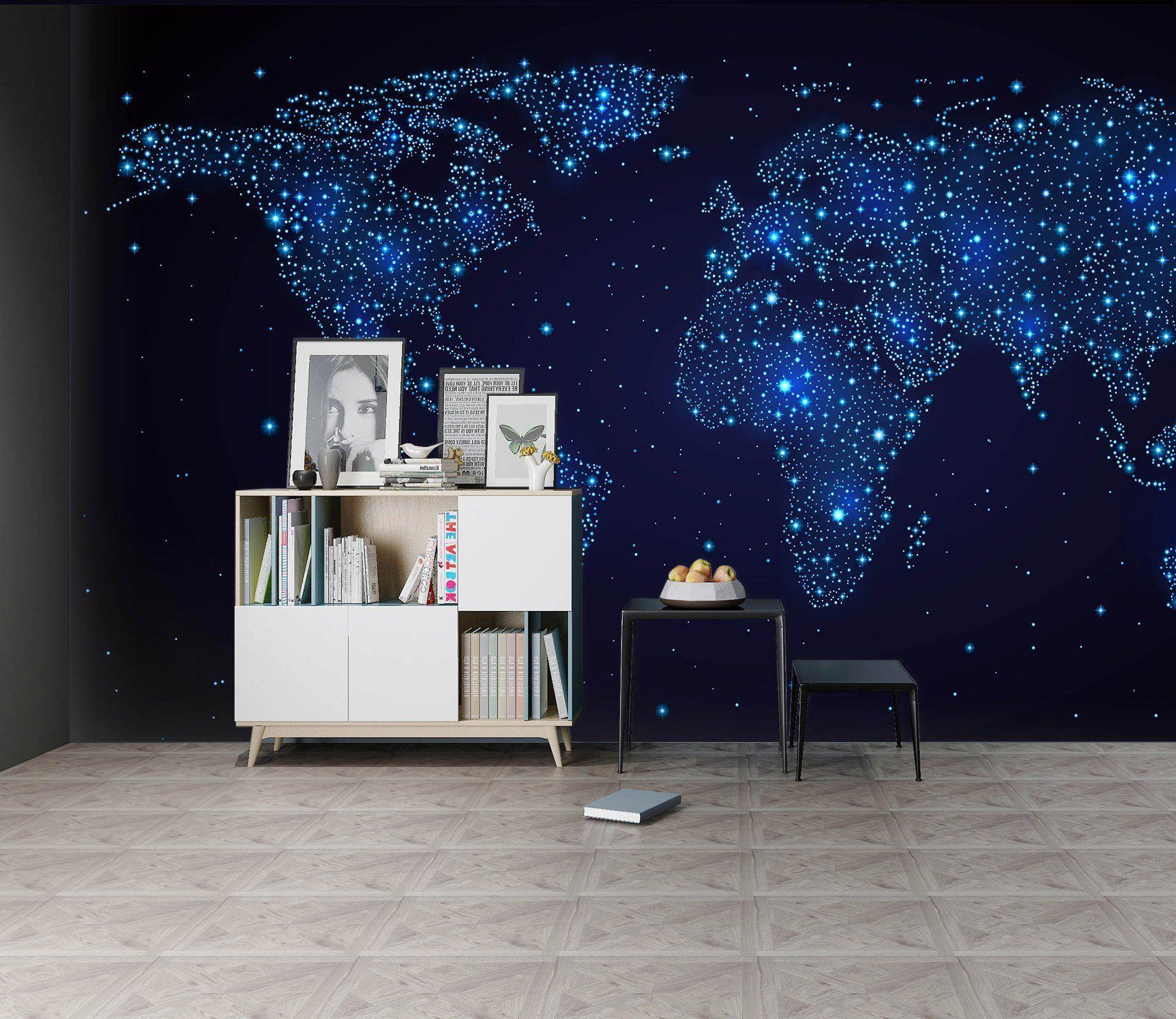 3D blue constellation 130 wall murals- Jess Art Decoration