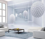 3D Modern White Geometric Gallery Wall Mural Removable 110- Jess Art Decoration
