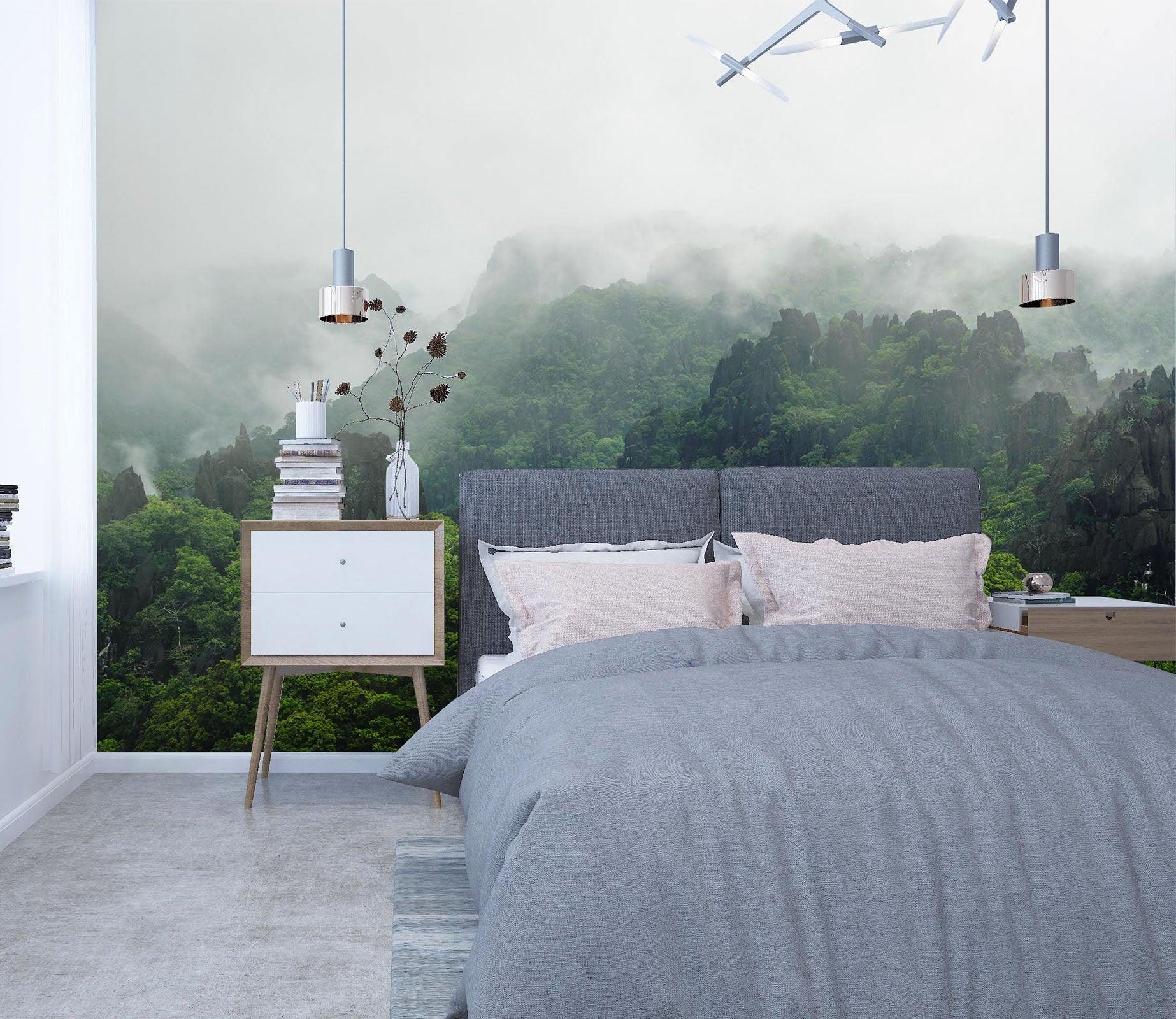 3D Mountain Forest 41 Wall Murals