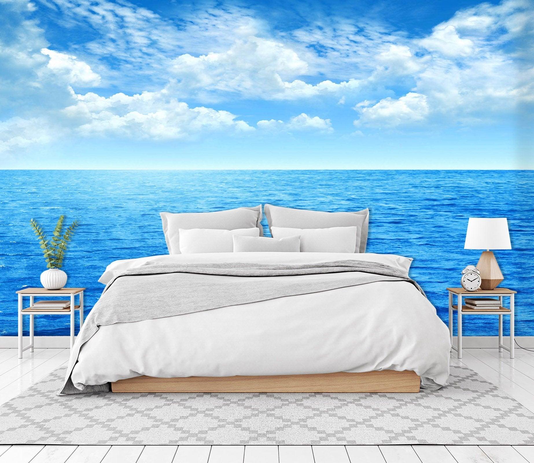 3D sea blue sky 047 wall murals- Jess Art Decoration