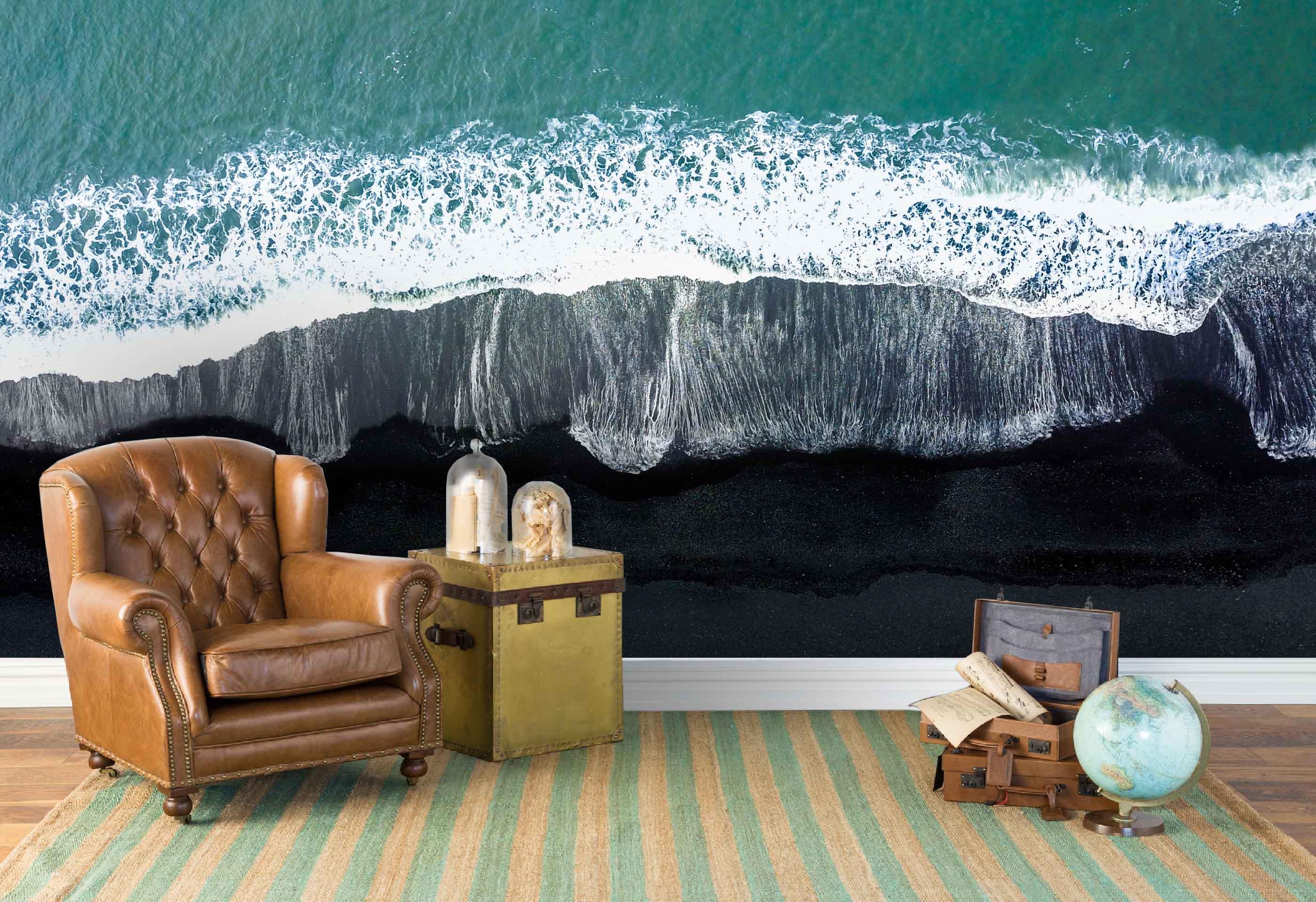 3D blue sea waves wall mural wallpaper 142- Jess Art Decoration