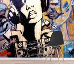 3D graffiti sound 111 wall murals- Jess Art Decoration