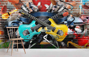 3D Colorful Graffiti Guitar Wall Mural Wallpaper 15- Jess Art Decoration