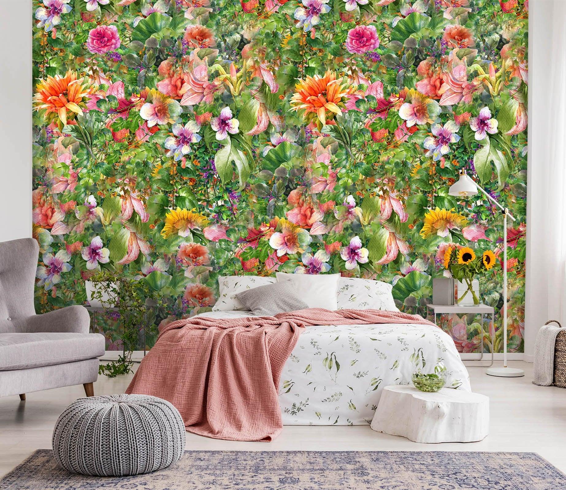 3D Sunflower Plant 47 Wall Murals