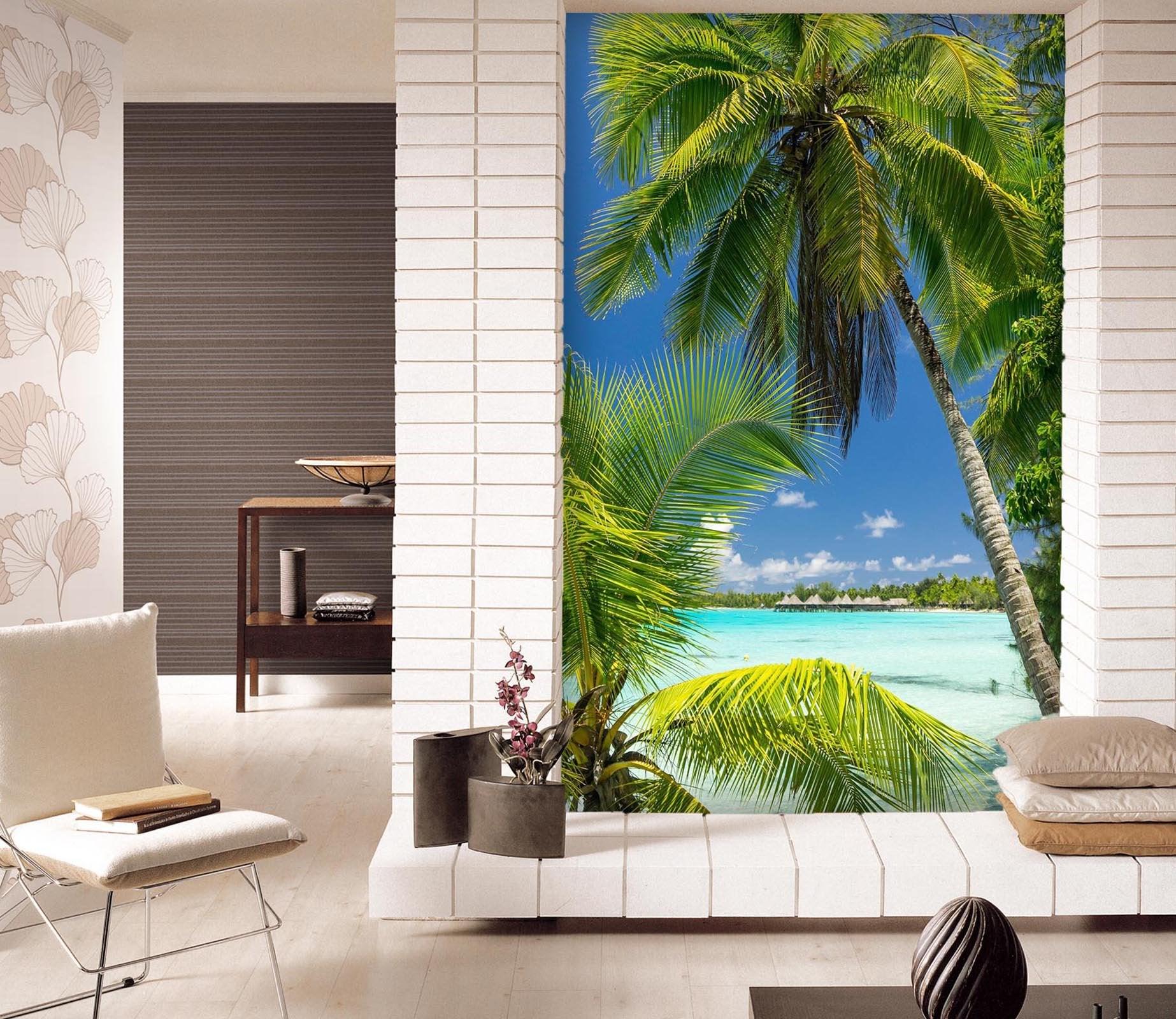 3D sea beach 126 wall murals 1- Jess Art Decoration